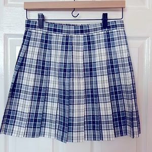 Japanese High School Uniform Plaid Skirt Waist 27
